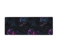 AEKGOHP Tapis de souris extra large avec imprimé mystère noir, pour ordinateur de bureau, clavier de jeu antidérapant, version épaisse, 30,5 x 80 cm