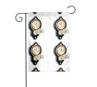 AEKGOHP Time is money - Mât de drapeau de jardin - Décoration extérieure - Double face - 30,5 x 45,7 cm