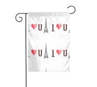 AEKGOHP True Love Prints Mât de drapeau de jardin extérieur décoration double face 30,5 x 45,7 cm