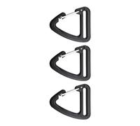 AEKLXVKU Lot de 3 clips de connexion pour sangle de sangle pour matériel de camping, randonnée, bricolage, triangle, noir, 3 pièces, Noir, triangle, 3 pièces, Triangle 3 pcs