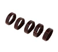 AEKLXVKU Lot de 5 anneaux de rechange en cuir synthétique Marron foncé 24 mm