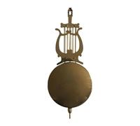 AEKLXVKU Pendule en métal à suspendre - Horloge murale - Horloge de bureau - Mouvement d'horloge à faire soi-même - Longue tige marron de 20 cm - Doré