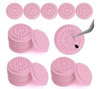 AEKZOX 100 pièces Distributeur de Colle Jetable, Conteneur de Colle pour Cils en Plastique, Supports de Colle pour Faux Cils, Support pour Extensions de Cils, à Faux Cils, Colle Extension de Cils