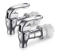 AEKZOX 2 pièces Distributeur de Boissons, d'eau de Remplacement, Robinet adapté aux Boissons Froides et Chaudes, café, jus de fruits, vinaigrier, robinet de tonneau, dispenser faucet (Argent)