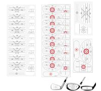 AEKZOX 20pcs Étiquettes d'Impact Golf pour Droitier, Autocollants de Frappe pour Club de Golf, Aide à l'Entraînement Swing Trainer pour Fer, Bois, Putter, Amélioration du Swing