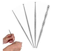 AEKZOX 4 Pièces Stylo d'Acupuncture, Acupression, Palpeur Auriculothérapie, Face Pointer Visage pour Soins des Points Dacupuncture, Outil Dauto-Massage, Thérapie des Points