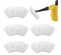 AEKZOX 5 PCS Accessoires pour Nettoyeur Vapeur Housses en Microfibre Réutilisables et Lavables en Machine Coton Éponge de Rechange pour Nettoyeur à Main