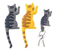 AEKZOX Aimants Frigo Chat, 2 Pièces, Style Cartoon Magnifiques, Grands et Drôles, Magnet Frigo Enfant, pour Enfants, Tableaux Magnétiques et Blancs, Cuisines, Bureaux, Photos, Mèmes