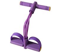 AEKZOX Appareil d'entraînement abdominal avec pédale et corde élastique, poignées antidérapantes en caoutchouc pour fitness à domicile - idéal pour abdos, jambes et fessiers, violet