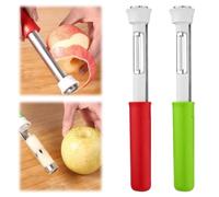 AEKZOX Vide-pomme Professionnel en Acier Inoxydable - Évideur de Trognons avec Lame Dentelée et Poussoir, pour Pommes au Four, Pâtisserie & Cuisine Facile