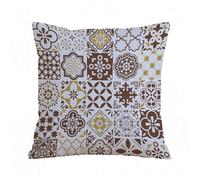 AELKSP Housse Coussin,Carreau Azulejos de Lisbonne Motif vectoriel Portugais ou Espagnol rétro Vieux,40x40 cm,Lot de Coussin Taie d'oreiller Décoratif Canapé pour Chambre, Canapé, Chaise, Lit,Jardin