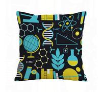 AELKSP Housse Coussin,Cours de Sciences Thème Biologie Chimie et Physique Protons Neutrons,40x40 cm,Lot de Coussin Taie d'oreiller Décoratif Canapé pour Chambre, Canapé, Chaise, Lit,Jardin