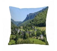 AELKSP Housse Coussin,Paysage de Montagne des Cévennes,40x40 cm,Lot de Coussin Taie d'oreiller Décoratif Canapé pour Chambre, Canapé, Chaise, Lit,Jardin
