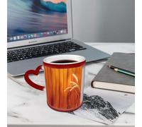 AELKSP Tasses Magique Mugs Change De Couleur en Fonction De La Température du Liquide,Mug Cadeau Original Tasse pour 330ml,Épis de blé sur planche de bois.