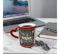 AELKSP Tasses Magique Mugs Change De Couleur en Fonction De La Température du Liquide,Mug Cadeau Original Tasse pour 330ml,Biologie dessinée à la main sur tableau noir.