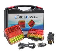 Aelmiyw Eclairage Arrière Feux Led Sans fil pour Remorque,Feu Remorque Sans Fil,Feux Remorque Sans fil,Fixations Magnétique,Feu de Remorque Sans Fil pour Remorque, Camion, Caravane ou Camion