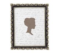 AELS Cadre photo vintage de 20,3 x 25,4 cm, élégant cadre photo antique avec façade en verre, affichage photo, suspension murale, idée cadeau, motif vigne, doré et noir