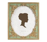 AELS Cadre photo vintage noir de 20,3 x 25,4 cm, élégant cadre photo antique avec façade en verre, affichage photo, suspension murale, idée cadeau, doré et vert