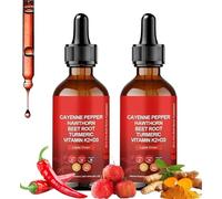 Aeluro Gouttes de Cayenne, extrait de poivre de Cayenne Aeluro, extrait de poivre de Cayenne, gouttes de poivre de Cayenne, 60 ml, goutte liquide de piments de Cayenne naturels, formule naturelle (2