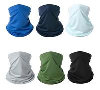 Aelxveba 6PCS Cache-Cou multifonctionnels pour Hommes et Femmes, écharpes Bandana élastiques, Respirantes et Coupe-Vent, pour activités extérieures comme Le vélo, Ski, Moto, randonnée, Yoga, et Plus