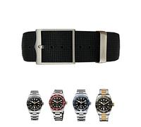 AEMALL Bracelet de rechange en nylon tissé pour bracelet Tudor Black Bay Seiko 19 mm 20 mm réglable 21 mm 22 mm pour Rolex IWC Omega Collection, 21mm