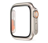 AEMALL Protection d'écran Ultra 49 mm pour boîtier Apple Watch 40 mm, 44 mm, 45 mm, 41 mm, film en verre pour iWatch série 8 7 6 5 4 SE (couleur : titane or, taille : 40 mm)
