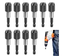 AEMCHDM 10 Pièces Porte-Embouts Magnétiques à Changement Rapide, Rallonges de Foret 60 mm Magnétiques, 1/4" Rallonge Aimantée Acier Inoxydable, pour Perceuse électrique, Visseuse à Percussion