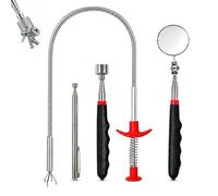 AEMCHDM 4 Pièces Aimant Telescopique, Ramassage Magnétique Flexible | Aimant Mecanique Auto pour Ramasser de Petites Pièces, Vis, Boulons, Outils Mécaniques Objets Métalliques (1.5lb 20lb )