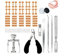 AEMCHDM Kit pour Ongle Incarné, Redresseur et Gouttière, Bandes sans Douleur avec Élévateur d'Ongles, Kit Pédicure pour Usage Domestique