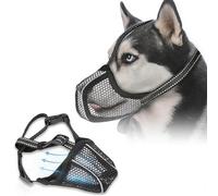 AEMCHDM Muselière Chien Réglable en Maille Respirante - Anti-Morsure Confortable pour Promenades, Ajustable pour Petits, Moyens et Grands Chiens M