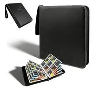 AEMCHDM Pocket Trading Card Zip Binder, 3 classeurs à anneaux avec 450 emplacements pour cartes, collecteur de cartes A4 avec 50 paquets de 9 poches, porte-cartes en polyuréthane avec fermeture éclair