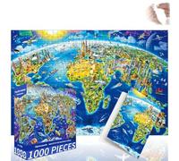 AEMCHDM Puzzle 1000 Pièces Paysage, Puzzles Classiques, 70x50 CM, Puzzle 1000 Pieces Adultes et Enfants dès 14 Ans (World Landmark)