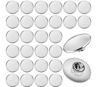 Aemygo Lot de 50 Broches Vierges Vierges pour Sublimation - en Acier Inoxydable - pour Loisirs créatifs