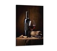 AEMYSKA Impression sur toile de vin moderne sans cadre pour chambre à coucher, salon, bureau 30,5 x 45 cm (l x L)