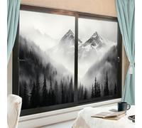 AEMYSKA Lot de 2 films teintés pour fenêtre de maison moderne - Motif forêt de montagne vintage - Sans colle - 45 x 60 cm