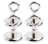 Aenienoe aimer Puissant Neodyme Aimant de Pêche Super Puissant Gros 36mm Avec Anneaux Facile à Démonter Magnets 4Pcs