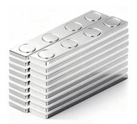 Aenienoe Lot de 18 aimants en néodyme, extra puissants, rectangulaires, à coller, pour outils, 58 x 10 x 2 mm