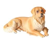 AENIMELY Figurine d'animal de chien solide, grand jouet réaliste Golden Retriever pour enfants, parfait pour les anniversaires, les fêtes, Noël et les projets scientifiques