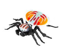 AENIMELY Figurine d'araignée de paon colorée - Jouet d'insecte - Figurines éducatives pour Halloween - Accessoires de fête effrayants (orange)