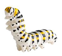 AENIMELY Figurine de Larve de Papillon à Queue d'hirondelle - modèle de Chenille réaliste - Jouet Insecte éducatif pour Enfants, Plante en Pot ou décoration de Bureau