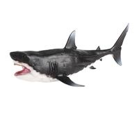 AENIMELY Figurine de requin mégalodon réaliste noir réaliste à bouche mobile grand requin jouets mégalodon animal marin créature océan animal modèle