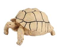 AENIMELY Figurine de Tortue sulcata (Beige) - Jouet réaliste de Figurines d'animaux de Tortue terrestre - Ensemble de Jeu éducatif pour Reptiles de la Faune, Cadeau d'apprentissage de la Nature