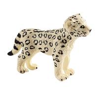 AENIMELY Figurine réaliste de léopard des neiges - Modèle animal sauvage solide - Affichage scientifique STEM, réplique de la faune, décoration de gâteau
