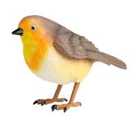 AENIMELY Figurine réaliste rouge-gorge - Modèle d'oiseau chanteur solide pour bonsaï, bureau et décoration d'intérieur - Présentoir éducatif d'animaux sauvages pour enfants et amateurs d'oiseaux
