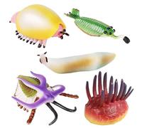 AENIMELY Lot de 5 figurines préhistoriques de créatures cambriennes marines, Wiwaxia Worm Opabinia Shield Trilobite Marrella Pikaia Animal Figurines éducatives Anciennes Modèle pour décoration de