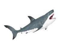 AENIMELY Megalodon Figurine de requin préhistorique à bouche mobile Grand requin Jouet de bain pour enfants