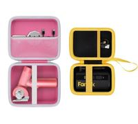 Aenllosi pour Ciseaux Électriques sans Fil Fanttik C8 Nano 3.7V Coque de Protection Rigide,Rose+Boîtier de Rigide de Voyage pour Gonfleur de Pneu de Vélo Fanttik X8/X9 Ace Compresseur d'air, Noir