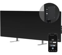 AENO LED Chauffage infrarouge intelligent économe en énergie et écologique avec WiFi 700W horizontal/vertical pour montage mural ou pose libre Reddot Winner 2023, Noir