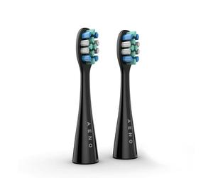 AENO Lot de 2 têtes de brosse à dents de rechange ADBTH2-1 noires en poils Dupont (pour ADB0002S/ADB0001S)