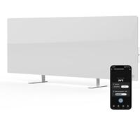 AENO Premium Eco Panneau Chauffant Infrarouge 700W - Chauffage intelligent à faible consommation avec thermostat et WiFi, verre trempé, mural ou sur pied, design moderne, Reddot Winner 2023, Blanc